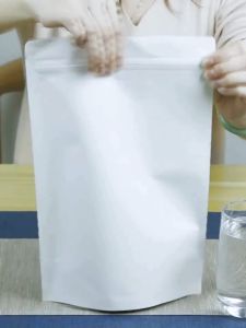 [9X14 CM] 10 PCS Standing Pouch Craft Non Windows Putih | Kemasan Kopi | Kemasan Paper Ziplock