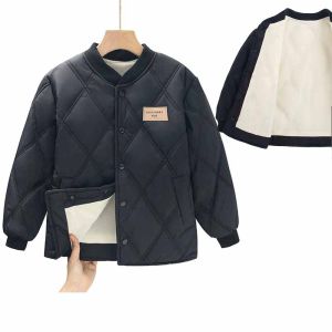 Kids Padded Cotton Jackets Winter Boys Girls Thick Warm Coats Autumn Sports Outerwear Children Casual Quilted Bottoming Jacket