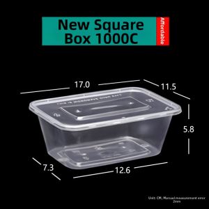 Disposable Long Rectangular Plastic Thickened Transparent Food Container