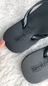 Hippokrit Sandal Flip Flop Slim Wanita Dewasa EVA Rubber Anti licin - Mild / Black