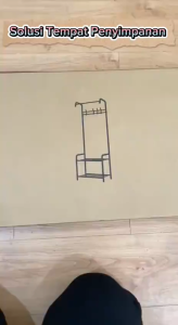 Rak Penyimpanan Tas Topi Sepatu Multifungsi Justin Rack Rak Serbaguna Tempat Sepatu Stand Hanger Justin