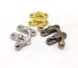 Kunci Pengait Box 2.7cm Kunci Kotak Box Furniture Ukuran 27x34mm Gembok Box Kunci Pengait Kotak Box Kayu Antik - Omah Engsel