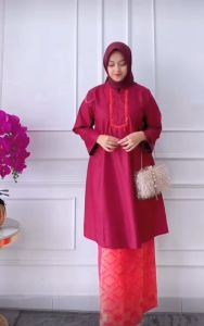 Set Rok Songket Tunik Batu Payet Brand Kamari / Set Rok Tunik Pesta Batu Payet Terbaru Kekinian