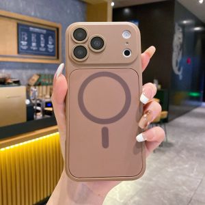 2in1 Magnetic Phone Case For iPhone 12 13 14 15 16 17 Pro Max Air Matte Lens Protection Instant Change To 17 for Magsafe Cover