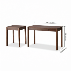 YUANSHI YUANSU | Nordic Modern Oak Wood Study Computer Desk For Small Homes