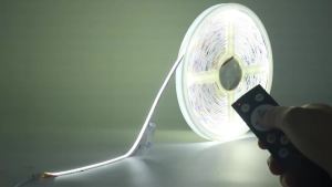 Ultra Bright 24V COB LED Strip 480LEDs/m CCT 2700K-6500K Dimmable Dual White Light 2.4G Remote Bluetooth APP Control Full Set