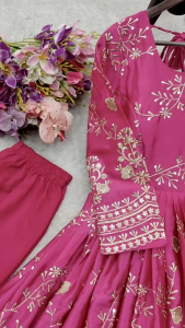 TRADITIONAL WEAR LONG GOWN WITH PANT & DUPPATA