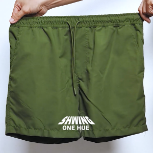 SHWING กางเกงขาสั้น ONEHUE สีมินิมอล ใส่สบาย กระเป๋าลึก เป้าไม่รั้ง เชือกยาวหนาพิเศษ ผลิตในไทย กางเกง เอวยืด