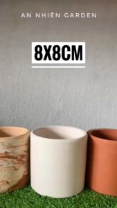 Chậu Đất Nung Hình Trụ Kích thước 8x8cm-3 màu - Trồng Sen Đá - Xương Rồng- LỖI 1 ĐỔI 1