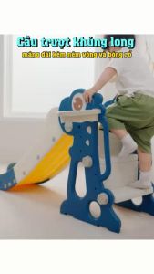 Cầu trượt khủng long máng dài gấp gọn kèm ném vòng và bóng rổ BBT Global CT-200 Sản Phẩm Vui Chơi Trẻ Em Màu Xanh Hồng - Lazada