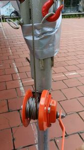 Tời quay tay tự hãm 1200 LBS cáp Inox