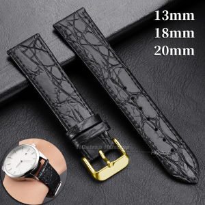 Crocodile Pattern Watch Strap 13mm 18mm 20mm Leather Watchband for Seiko for Omage Women Men Wrist Band Replacement Bracelet