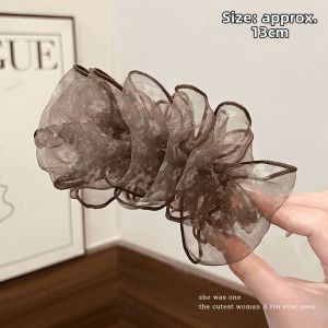 NING ZHOU | Korean Style Floral Mesh Hair Clip