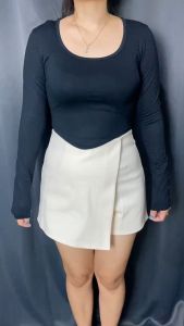 Toply shop BISA COD + GRATIS ONGKIR Crop  top atasan wanita lengan panjang  / croptop   wanita kekinian ootd