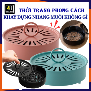 Khay Đựng Nhang Muỗi Bằng Thép Không Gỉ Có Nắp Đậy Chống Bỏng An Toàn - Hộp Đốt Hương Nhang Muỗi Chuyên Dụng / Hộp Đựng Nhang Muỗi Có Nắp Đậy Chống Cháy Tiện Lợi
