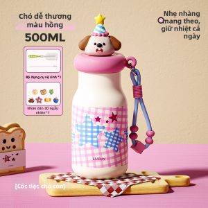 CHICU TOM | Cốc Cách Nhiệt Gốm Compact Thiết Kế Ống Hút Di Động