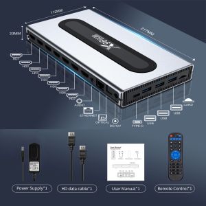 X96 | X98HUB S928X-J Android 11 8K TV Box 8GB 128GB Wi-Fi 6 HDMI 2.1a 8K 60fps Smart Media Player USB 3.0 Bluetooth 5.2