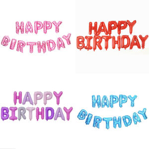Happy Birthday Balloons Letters Cartoon Childrens First Year Decorative Scene Arrangement Birthday Celebration Supplies Gifts
