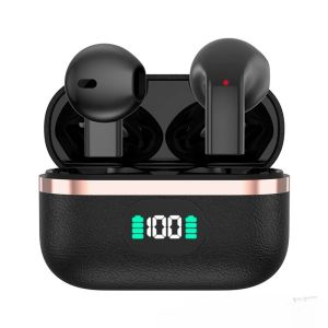 Leather-textured Wireless In-Ear Earbuds Featuring Built-in Microphone Suitable for Commutes Daily Use