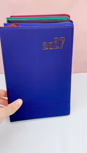 (On Hand)25k 2027 bronzing with arrow line plan diary hardcover date/PU notebook diary of the month Planner