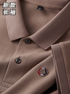 Pure Cotton Polo Shirt Men Brand Long Sleeves T-Shirt Spring and Autumn Lapel Top Clothes Accessible Luxury Business Famous Polo Shirt