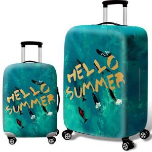 Elastic Protection Cover for Luggage Waterproof Wear-resistant Travel Suitcase Cover Fits 20 24 26 28 Inch Carry-on Bag
