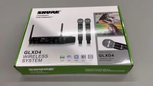 Shure GLXD4 Dual-Channel UHF Wireless Microphone System for Karaoke/KTV - High-Quality Handheld Mic