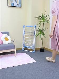 Wing-shaped Foldable Clothes Rack Stainless Steel