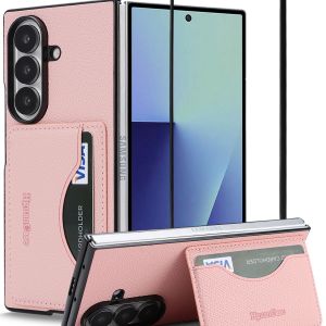 Ốp Điện Thoại Ví Da Có Khe Đựng Thẻ Và Giá Đỡ Cho Samsung Galaxy Z Fold Series 8 7 6 5 4 3 5G Bảo Vệ Toàn Diện