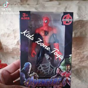 SS Mainan Anak Avanger Marvel Spiderman / Tinggi Robot +/- 15 Cm Marvel Action Figure Lampu Laser
