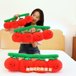 หมอนมะเขือเทศหมอนนอน ตุ๊กตาสัตว์ยัดไส้ ของขวัญวันเกิด ของเล่นขนาดใหญ่