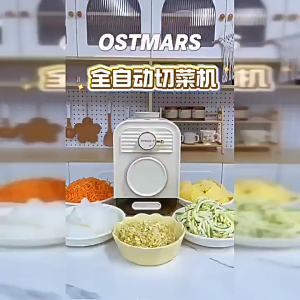5-in-1 Automatic Electric Cheese Grater & Vegetable Shredder 90mm Large Diameter Food Processor Potato Garlic Chopper