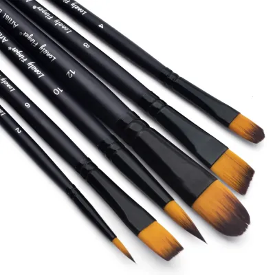ชุดแปรงทาสีอะคริลิค 6/24 ชิ้น หัวแปรงไนลอนหลากหลายแบบ สำหรับสีอะคริลิค สีน้ำมัน สีน้ำ สี gouache ชุดอุปกรณ์วาดภาพระดับมืออาชีพ