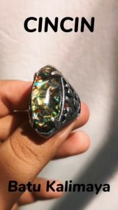 Cincin Pria Batu Permata Kalimaya Opal Plastik