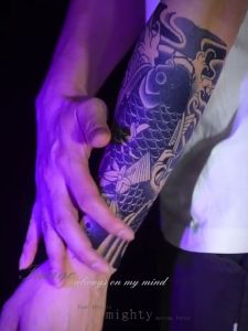 Domineering Drag Sister Juice Tattoo Sticker Waterproof Flower Arm Men Long-Lasting Semi-Permanent