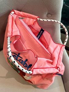 Japanese Style Ball Chain Liner Bag Embroider Zipper Inner Bag Eco-friendly Bag Nylon Internal Bag Storage Wallet Female