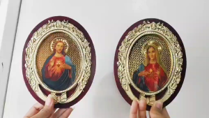 Sacred Heart of Jesus and Sacred Heart Mary & inches Religious Decor
