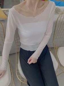 Classic Chinese Style Long Sleeve Mesh Dance Top for Ballet Modern Performance Dance Clothes for Women