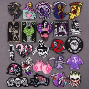 Ghost Patch For Clothing Thermoadhesive Patch On Clothes Iron On Patches For Jacket DIY Fusible Embroidery Patches Badge Stripe