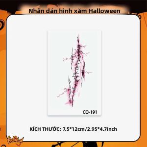 Hình Dán Tạm Thời Hình Vết Thương Kinh Dị Halloween Chống Nước Bền Lâu Thiết Kế Giọt Nước Mắt Nữ Tu Dành Cho Mặt Tay Người Lớn Từ 14 Tuổi Trở Lên
