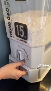 Thùng Gạo Clear 25 Kg thùng đựng gạo thông minh Nhựa Duy Tân thùng đựng trong suốt có nắp chống ẩm chống mối mọt