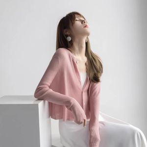 PEIXI | Ice Silk Lightweight Summer Knit Cardigan