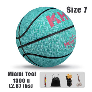 KHT Heavy Basketball 1.3kg Size 7 PU Material Weighted High Quality Ball Youth Adult Indoor Outdoor Training Free Pump Bag