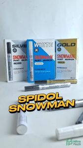 Spidol Snowman Gold Silver White Permanent Paint Marker Spidol Permanen Besar Jumbo Putih Emas