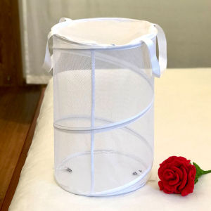 Extra Large Capacity Foldable Dirty Clothes Hamper Doll Toy Storage Basket with Lid Portable Bedroom Closet Organizer