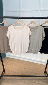 BL20974 Everytime Loose V Neck Knit Top