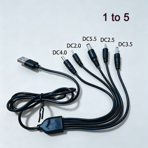 Universal USB to DC Multi-Tip Charging CableMicro USB/Type-C Multi-functional Power Cord for Router LED Camera
