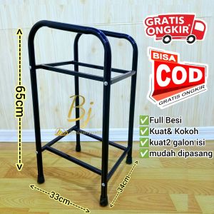 Rak Galon Air Aqua 2 Susun | Bahan Full Besi