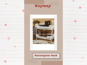 Keyway AE-272 Ractangular Rack 2tiers Rak Plastik 2Ttingkat Warna Putih Rak Bumbu Perkakas Peralatan Plastic