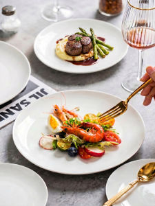 mornenjoy | Pure White Underglaze Ceramic Porcelain Tableware
